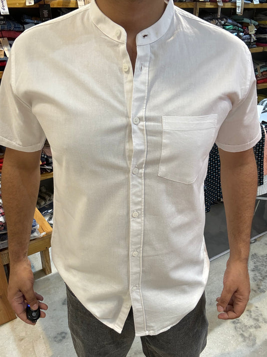 White Half Sleeve Shirt (L) ED1042